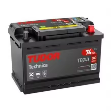 Tudor TB740 bateria de coche 12V 74Ah 680A, Gama Technica. - 1
