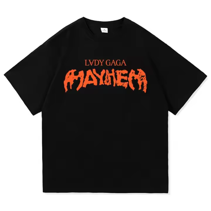 Camiseta De Algodón Para Hombre Estampada Con Diseño De Álbum Mayhem De Lady Gaga Camiseta Casual De Manga Corta Cuello Redondo - 1
