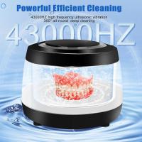 Limpiador ultrasónico del retenedor para la dentadura, liomador ultrasónico dental profesional 43kHz/180ml, máquina de la lipieza de Sonic PARA LA Guardia DE LA Noche de La Boca, App Dental - details 1
