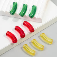 15pcs Cuentas De Acrílico Colores Variados Tubo De Bambú Grueso 11mm Codo Transparente Para Creación De Joyería Pulseras Y Collares DIY - details 16