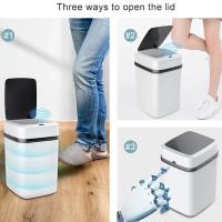 Bandeja De Basura Inteligente 13L Para Cocina Y Baño Toallero Eléctrico Ecológico Con Pared Táctil Recipiente De Residuos - details 0