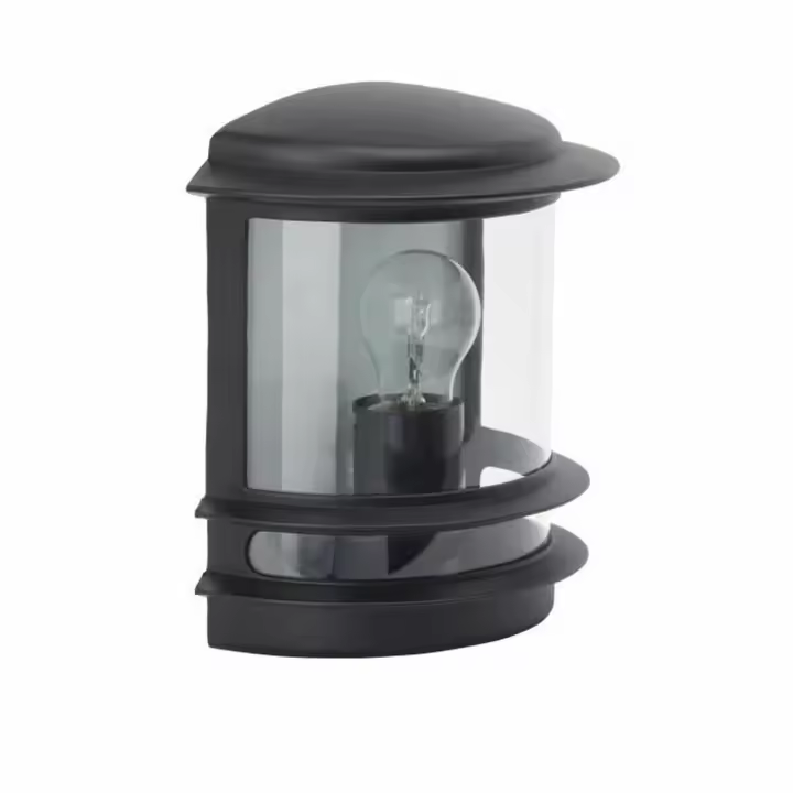 Aplique de Pared Brilliant Hollywood Exterior Negro Metal A+ - 1