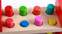 Puzzle De Madera Colorido Para Niños Y Niñas De 3 a 5 Años Tablero De Enigmas De Banda De Pegatina Montessori Para Bebés - details 3
