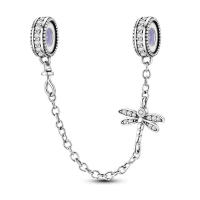 Nueva Cadena De Seguridad De Mariposa Margarita Con Perla De Plata 925 Para Mujeres Joyería De Bricolaje DIY Regalo Charm - details 11