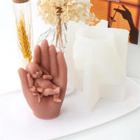 Molde De Velas De Silicona 3D Bebé Durmiendo En Mano Para DIY Agradecimiento Regalo Para Padres Decoración De Hogar Resina Gypsum - details 8