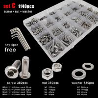 Kit De Assortment De Tornillos Y Juntas En Acero Inoxidable 304 M1.6 M2 M2.5 M3 M4 M5 Con Cabeza Redonda Y Bucle Para Metalworking - details 4