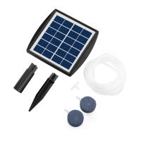 Bomba De Oxígeno Solar Plug-in 6V 2W Con Tubo De 2.5m Y 2 Piedras De Burbujas Para Acuario Aerator De Agua Pulverulenta - details 0
