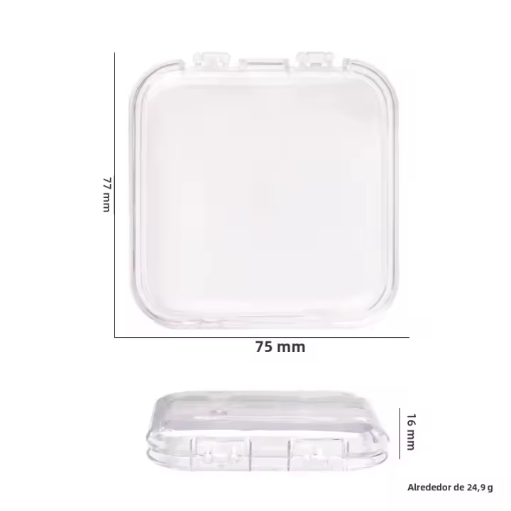 Caja De Uñas Vacía De 10 Piezas En Forma Cuadrada Para Empaque De Uñas Postizas Y Tips De Uñas Pequeña Para Negocios En Línea - 1