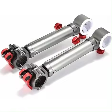 2 piezas de soporte para sombrilla de silla de pesca, herramientas de fijación, soporte universal para sombrilla con clip de 360° (plateado) - 1