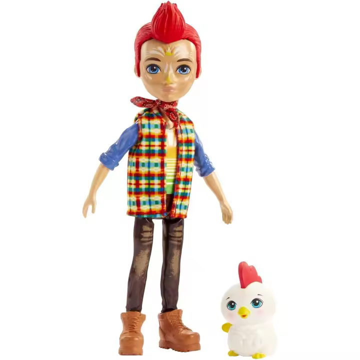 MATTEL - Enchantimals Muñeca Redward Rooster con Mascota Cluck - Coleccionables- Idea regalo -  Recomendado para mayores de 4 años - 1