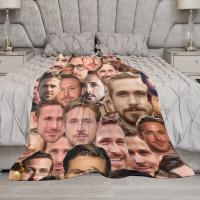 Manta De Cosplay De Ryan Gosling Para Camping Essentials Para Dormitorio Suave De Poliéster 100% Coral Fleece Rectangular Para Adultos - details 7