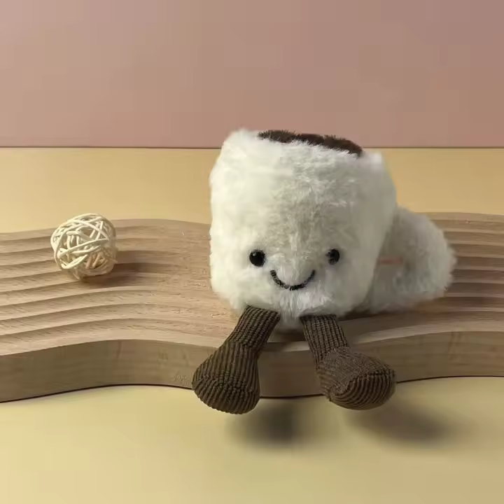 JellyCat Edición Limitada Peluche Gato Con Taza De Café Blanc Pluma Suave Juguete Para Niños Regalo Navideño Sin Etiquetas - 1