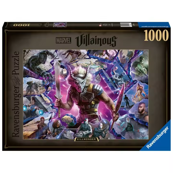 Ravensburger Puzzle Villanos de Marvel Killmonger 1000 Piezas - 1
