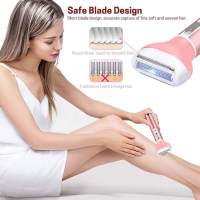 Kemei 4en1 Afeitadora Eléctrica Para Mujer Trimmer De Cejas Y Bikini Cabello Excesivo Eliminador De Pelo Corporal Y Facial Recargable - details 0