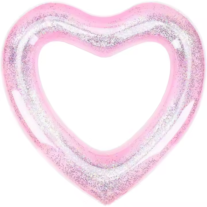 Flotador para adultos, flotador grande, 120 cm, inflable, juguete de natación, flotador en forma de corazón, juguete de agua para piscina, fiesta, playa (rosa) - 1