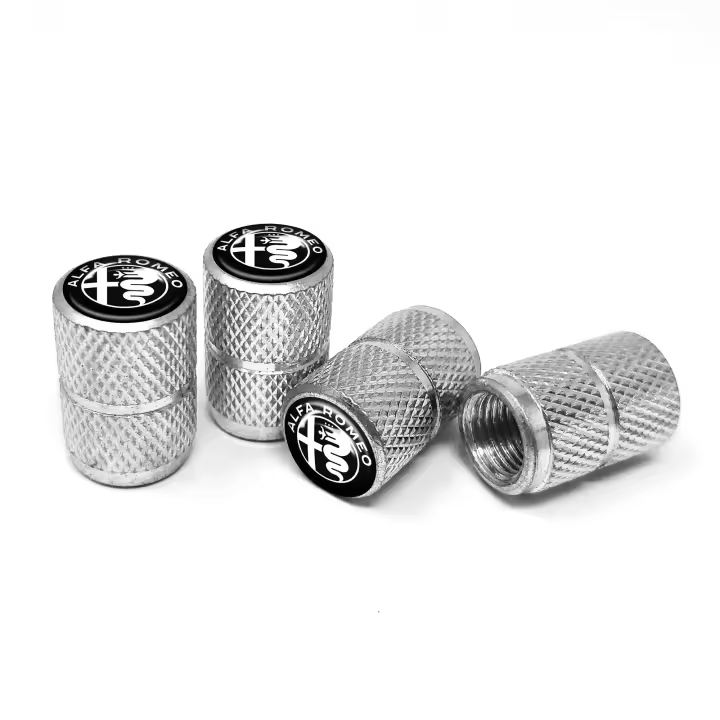 Tapones para neumáticos de coche Alfa Romeo Negro Universal, Juego de 4 - 1