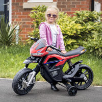 HOMCOM Moto Eléctrica para Niños 3+ años Moto de Juguete Infantil Batería 6V con Luces y Música 105x52.3x62.3cm - details 1