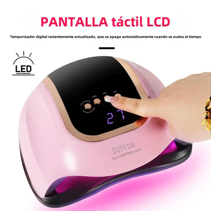Lámpara Secadora De Uñas UV Con 66 LEDs Pantalla LCD De Tiempo De Secado Con Sensor Automático Para Polvos De Gel Profesional - 1