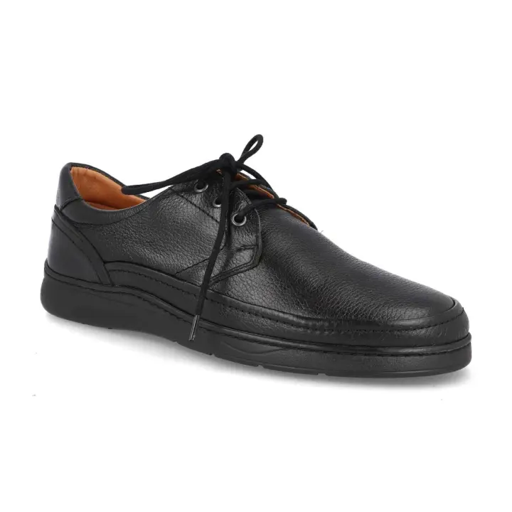 Mº02014 - ORIGINAL ST ZAPATO CABALLERO PIEL   COLORES : NEGRO  TALLAS : 39 AL 46  CORTE EXTERIOR : PIEL  FORRO INTERIOR : SINTÉTICO  PLANTILLA : SINTÉTICO / EXTRAIBLE  ALTURA TACÓN / CUÑA : 2,5 CM.  PISO : SINTÉTICO / SHOCK AB - 1