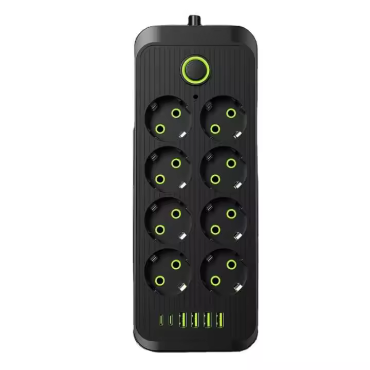 Regleta de 8 Enchufes | 4 USB y 2 Tipo C | Protección Contra Sobrecarga | 2500W | Cable de 2m - 1
