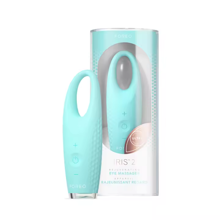 FOREO IRIS 2 Masajeador de ojos rejuvenecedor I Para hinchazón y ojeras I Corrector de ojeras I Dispositivo de drenaje linfático I Silicona ultrahigienica I Garantía de 2 años - 1
