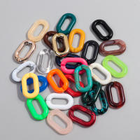 10pcs Grandes Bolas De Acrílico Ovaladas Colores Mixtos Para Hacer Pulseras Collares Joyería DIY Cadenas Para Gafas Accesorios - details 3