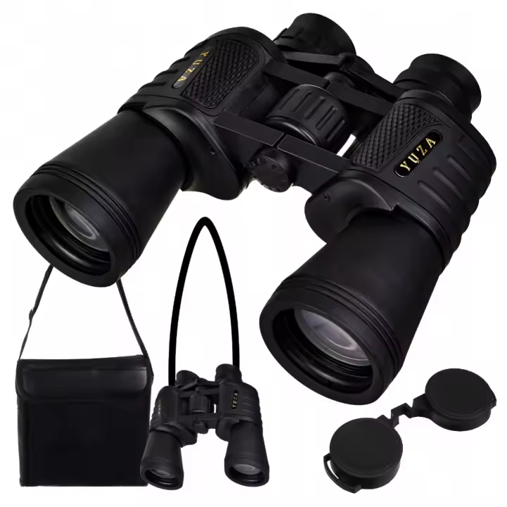 Prismáticos 10x45 – Binoculares de Largo Alcance Profesionales y Potentes para Adultos. Ideales para Caza, Astronomía, Observación de Aves y Camping. Incluye Funda, Correa y Gamuza - 1