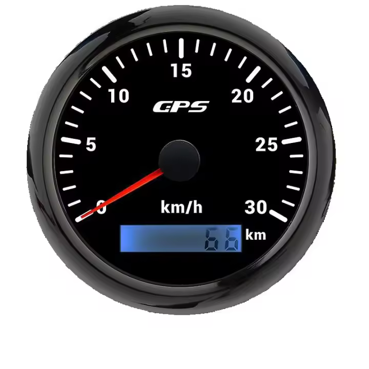 Nuevo 85mm GPS velocímetro para motociclista con 7 Colores retroiluminación velocímetro para Barco Coche con sensor GPS - 1