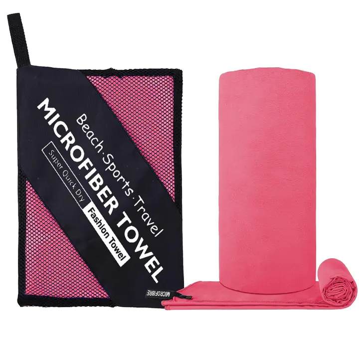 Toalla de yoga absorbente de 39,37x78,74 pulgadas, toalla de fitness de doble cara de microfibra con bolsa de almacenamiento con cremallera, toalla de secado rápido - 1