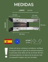FERPASA® - Pinzas para Bloqueo de Persianas, Cierre Antirrobo para Persianas de Acero Inoxidable. Resistencia, Robustez y Seguridad para su Hogar. Packs de 2, 4, 6 y 10 uds. (4 Uds. Bolsa) - details 1