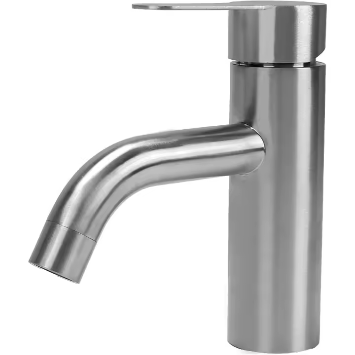 Grifo Lavabo Grifo de Baño Monomando Plisado Grifo Baño Grifo Lavabo de Lavabo Alto Grifo de Acero Inoxidable Control de Agua Fría Y Caliente - 1
