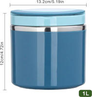 Recipiente Térmico con Asa, Cajas Bento de Acero Inoxidable de 1000 ML, para Comida, Sopas - details 0