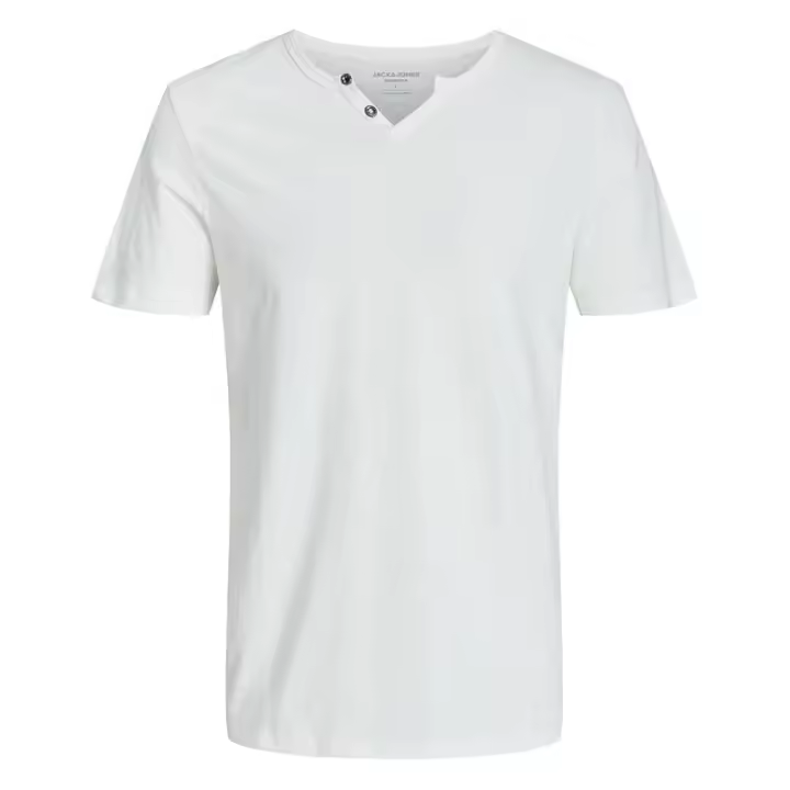 Jack&Jones - Camiseta para Hombre - Blanco - Cuello Dividido - 1
