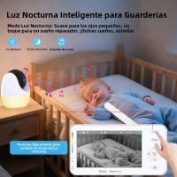 Monitor De Bebé WiFi 1080P HD Con Vídeo Remoto Y Luz Nocturna Nanny Visión Nocturna HD Lullabies Temperatura Cámara Móvil APP 4.3" - details 2