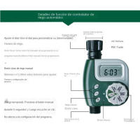 Temporizador de Riego Automático Inteligente 2024: 3 Programas Personalizables + Retraso por Lluvia | Sistema de Ahorro de Agua para Jardín/Mangueras, Bajo Consumo (6 Més Duración) | Pantalla LCD, Alerta Badería Baja, resistente a IPX5 | Kit completo - details 0