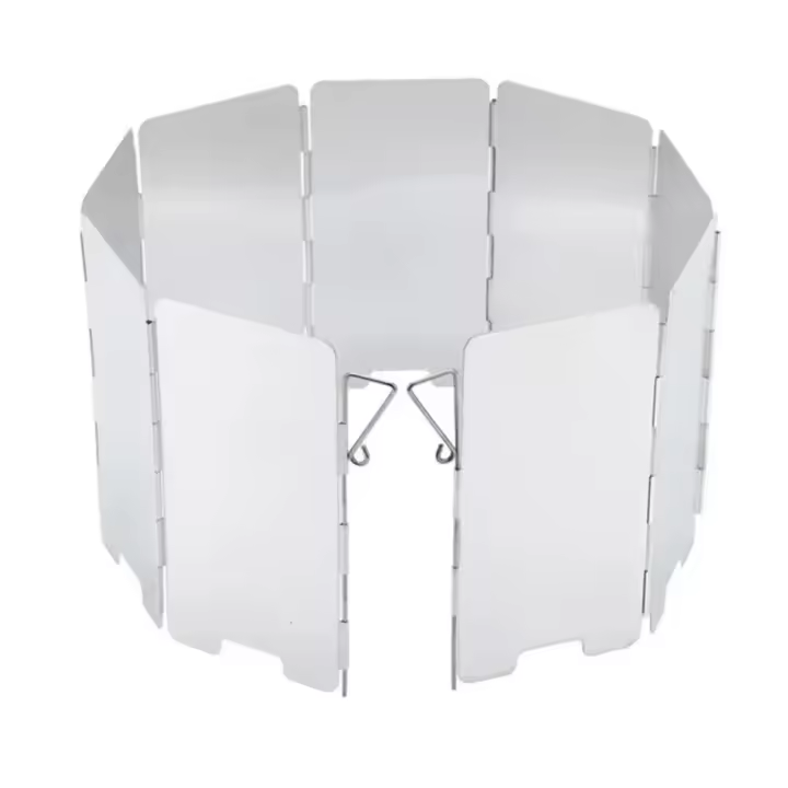 Escudo Antiviento Para Estufa De Gas Plegable De 9 Platos Para Camping Al Aire Libre Resistente Al Viento Material De Aleación De Aluminio - 1