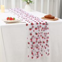 Corredor De Mesa Tema Fresa Cumpleaños Decoración Fresa Fiesta Baby Shower Suministros De Fiesta Voile Material Medida Individual - details 8