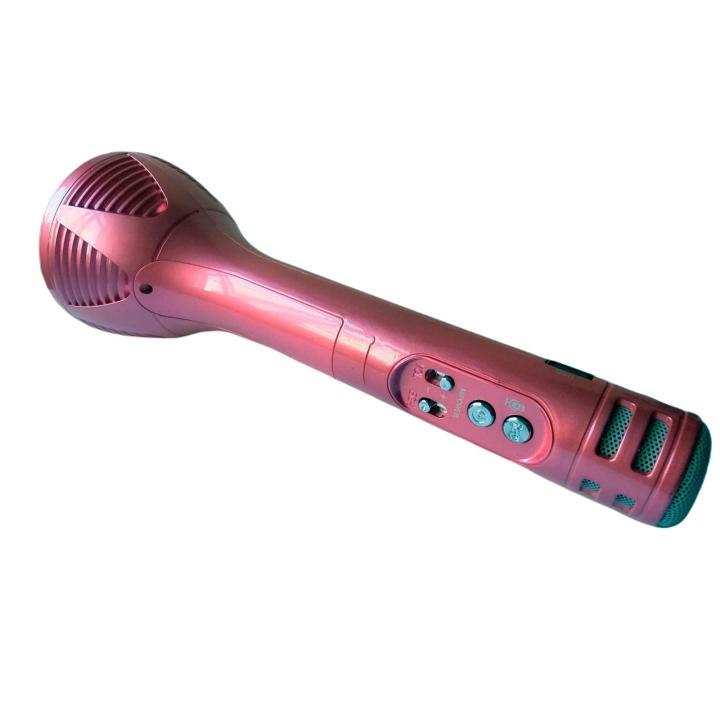 Micrófono inalámbrico portátil Bluetooth con Altavoz Hi-Fi | Carga USB, Bluetooth y admite Tarjeta TF | Función de distorsionador de Voz | Grabe Sus composiciones | Colores Rosa, Blanco, Negro, Rojo | RevolutionLine