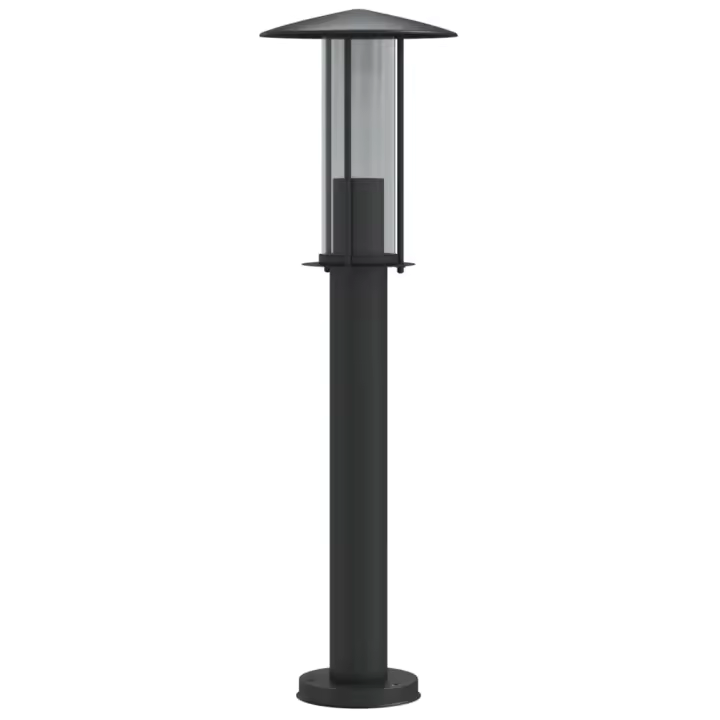 vidaXL Lámpara de suelo de exterior acero inoxidable 60 cm Color Negro,  Plateado, y mas - 1