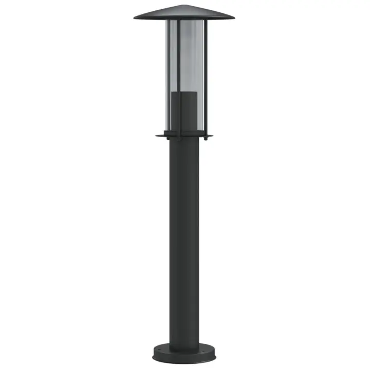 vidaXL Lámpara de suelo de exterior acero inoxidable 60 cm Color Negro,  Plateado, y mas - 1