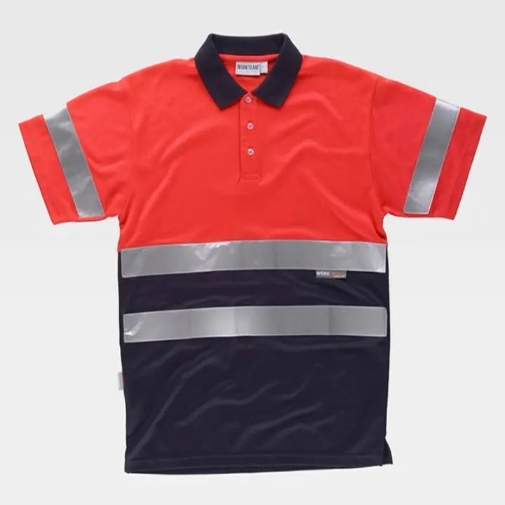 Camiseta Polo de Alta Visibilidad ISO Clase 1 - Workteam, Resistente y Cómoda, Poliéster 100% - 1
