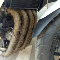 Cinta Térmica De Fibra De Vidrio Para Moto 5M Roll Protección Contra Calor Para Escape Tubo De Cabeza Con Cordones De Acero Inoxidable - details 11
