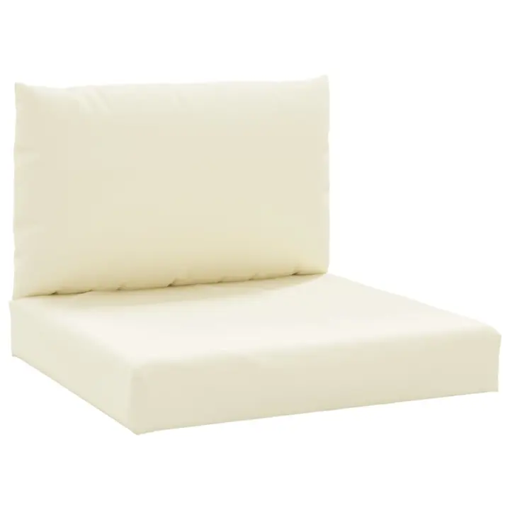 vidaXL Cojines para palets 2 unidades tela Color Antracita,  Gris,  Crema y mas Cojín Decorativo de Asiento Cojines de muebles de salon - 1