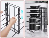 Estante para ollas Vertical multicapa, estante de almacenamiento multifuncional para cocina, encimera de hierro, estante para almacenamiento de ollas，Estante para Almacenar Ollas y Tapas - details 9