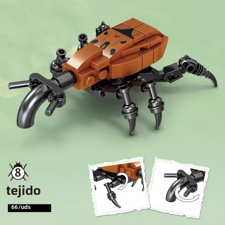 Mini Serie De Insectos Bloques De Construcción Unicornio Scarab Cucaracha Juguetes De Artesanía Pequeños Animales Para Niños Regalo De Navidad - 1