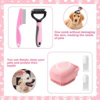 Set De Cepillado Para Perros De 8 Piezas Con Afeitadora Para Uñas Y Pétalos De Piedra Natural Cepillo De Baño Para Mascotas Herramienta De Aseo Para Perros - details 4