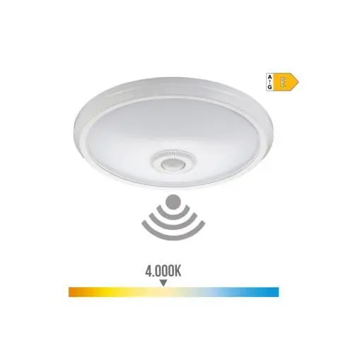 Edm Aplique Led de Superficie con Sensor y Luz de Emergencia 16w 30 Leds 4000k Luz Dia - 1