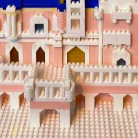 Kit De Modelos De Torreón Rosa Para Adultos Y Niñas Microbloques De Construcción Para Juegos Educativos Y Arquitectura De Castillos - details 3