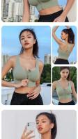 Sujetador Deportivo Para Mujer Talla Grande Con Cierre De Cremallera Estilo Explosivo Ajuste En La Espalda Protección Contra Golpes Malla Transpirable Para Yoga Y Fitness - details 16