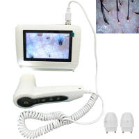 Análisis De Piel Portátil 50X/200X Detector De Cabello Y Escalpelo 5 Pulgadas Medidor De Hidratación Y Aceite Recargable Para Cuidado De La Piel - details 0